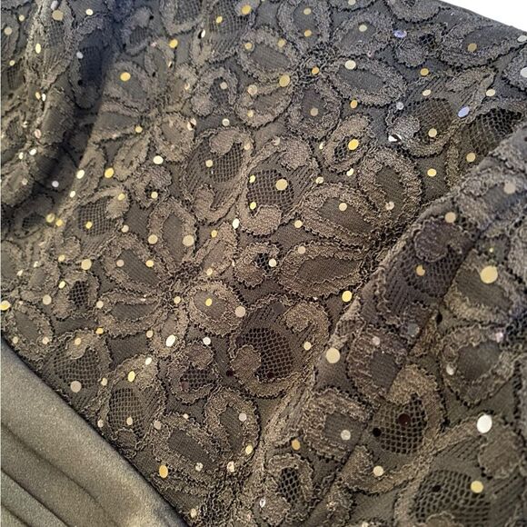 Dressbarn Collection Tiered Cocktail Dress Women's Size 16 Black Lace Whimsigoth - Picture 7 of 16